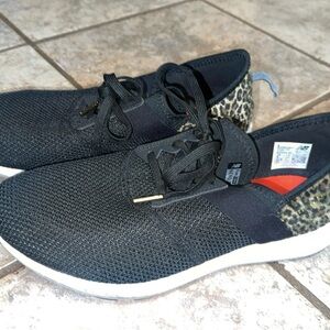 New Balance Black and Leopard Sneakers